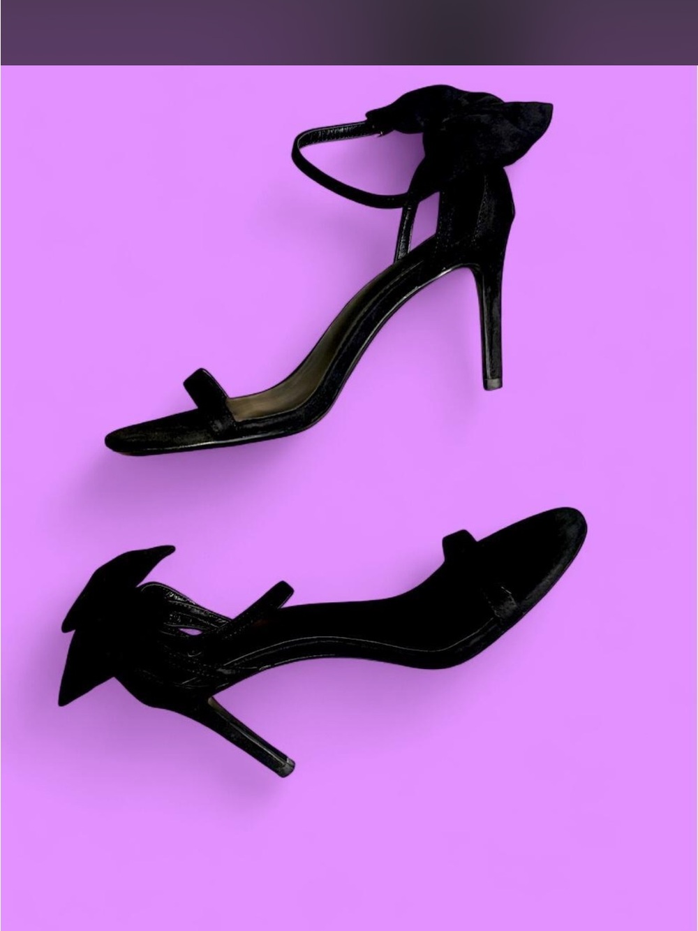 Women's Black Ankle-Strap High Heel Sandals size 7